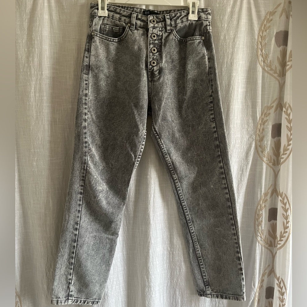 Gef France High Waisted Ankle Cut Jeans